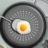 9.5-Inch Premium Non-Stick Cast Iron Skillet with Mirror Satin Finish, Thick Base, and Green Handle - Dishwasher Safe, Compatible with Smooth Surface Non-Induction Stovetops for Cooking Eggs, Steak, Pancakes