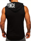 Moisture-Wicking Hooded Tank Top Shirts - Quick Dry, Breathable, Athletic Gym Wear for Men - Ideal for Running, Training, and Bodybuilding