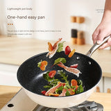 1pc 29CM Large Non-Stick Frying Pan with Lid - Kitchen & Dining Cookware - Maifan Stone Coated Surface, Induction and Gas Stove Compatible, Steak Frying, Home and Restaurant Use, Durable Cookware Item, Easy Cleaning Kitchen Supply