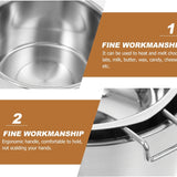 2 Pcs Stainless Steel Double Boiler Pot Chocolate Melting Pot Soap Candle Candy Making Tool Kit Wax Melting Heat Proof Bowl For Melting Chocolate, Butter, Cheese, Caramel, Candy, Candle, Wax
