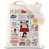 90s Christmas Movie-Inspired Canvas Tote Bag - Fashionable Shoulder Bag for Women, Perfect for Shopping & Holiday Gifts