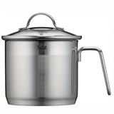 1pcs Stainless Steel Milk Pot, Milk Cup, Stirring Cup, Sauce Pot, Jam Pot, Making Food Supplement, Snow Soaking, Cooking Oatmeal, Kitchenware, Kitchen Items, Kitchen Gadgets
