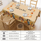 Charming Scarecrow & Fall Harvest Tablecloth - Waterproof & Wrinkle-Free, Perfect for Thanksgiving & Autumn Decor, Country Farmhouse Style with Pumpkin & Sunflower Design, Ideal for Indoor/Outdoor Parties & Home Decoration