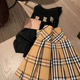 Women dress designer skirt set brand T-shirt two-piece womens fashion LOGO travel vacation t shirt suit casual overskirt 2pcs