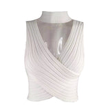 HULIANFU 2025 2025 trade women's clothing summer ins neck Spice Girls bm knitted top outer wear inside women's small suspender vest
