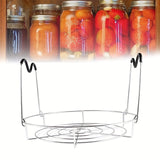 1pc 12-Inch Multipurpose Stainless Steel Canning Rack with Silicone Grip – Perfect for Mason Jars, Kitchen Organizer, Steam Canning & Pressure Canning