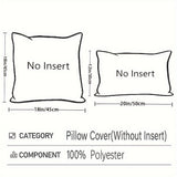 2pcs, Christmas Embroidery Home Decorative Pillow Covers, Santa Deer Gnomes Exquisite Tufted Punch Farmhouse Couch Pillowcases, 18*18in, Cozy Holiday Home Decor for Sofa & Bedroom & Outdoor & Living Room, Set of 2, Without Pillow Inserts