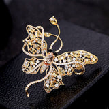 2025 Brooch Fashion Elegance Temperament Zircon Corsage Women's Atmospheric Blazer Accessories Evening Dress Butterfly Pin