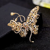 2025 Brooch Fashion Elegance Temperament Zircon Corsage Women's Atmospheric Blazer Accessories Evening Dress Butterfly Pin