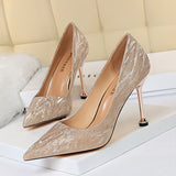 2025 0755-6  style versatile women's shoes bridesmaid shoes wedding shoes high heels shallow mouth pointed head sexy nightclub thin women's shoes