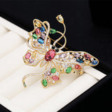 2025 Brooch Fashion Elegance Temperament Zircon Corsage Women's Atmospheric Blazer Accessories Evening Dress Butterfly Pin