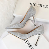 2025 0755-6  style versatile women's shoes bridesmaid shoes wedding shoes high heels shallow mouth pointed head sexy nightclub thin women's shoes