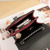 HULIANFU Hot trade  summer new 2025 simple wind rhombus metal buckle flip chain bag messenger bag shoulder satchel