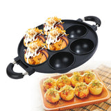 1pc Premium 7-Hole Non-Stick Aluminum Cake Pan - Easy-Release Omelette Cooker with Heat-Resistant Handle - Ideal Breakfast Egg Mold for Kitchen Baking Accessories