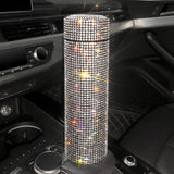 1pc, Studded Vacuum Cup, Stainless Steel Insulated Water Bottles, 700ml/24oz Shiny Sparkling Travel Thermal Cups, For Hot And Cold Beverages, Summer Winter Drinkware, Gifts