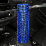 1pc, Studded Vacuum Cup, Stainless Steel Insulated Water Bottles, 700ml/24oz Shiny Sparkling Travel Thermal Cups, For Hot And Cold Beverages, Summer Winter Drinkware, Gifts