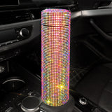 1pc, Studded Vacuum Cup, Stainless Steel Insulated Water Bottles, 700ml/24oz Shiny Sparkling Travel Thermal Cups, For Hot And Cold Beverages, Summer Winter Drinkware, Gifts