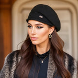 Cozy Winter Beret - Soft, Thick, and Warm Knitted Beanie Hat for Women - Versatile Solid Color Autumn Accessory for Cold Weather