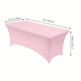 1pcKitchen Spandex Tablecloth, Tight, Fitted, Washable And Wrinkle Resistant Stretchable Rectangular Patio Table Cover For Event, Wedding & Parties