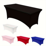 1pcKitchen Spandex Tablecloth, Tight, Fitted, Washable And Wrinkle Resistant Stretchable Rectangular Patio Table Cover For Event, Wedding & Parties