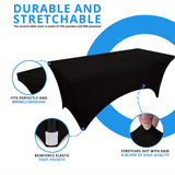 1pcKitchen Spandex Tablecloth, Tight, Fitted, Washable And Wrinkle Resistant Stretchable Rectangular Patio Table Cover For Event, Wedding & Parties