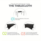 1pcKitchen Spandex Tablecloth, Tight, Fitted, Washable And Wrinkle Resistant Stretchable Rectangular Patio Table Cover For Event, Wedding & Parties