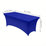 1pcKitchen Spandex Tablecloth, Tight, Fitted, Washable And Wrinkle Resistant Stretchable Rectangular Patio Table Cover For Event, Wedding & Parties