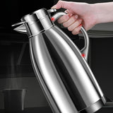 1pc Large Capacity Stainless Steel Insulation Kettle - Coffee Server with Heating, Water Warming, and Storage Functions for Home, Kitchen, Outdoor Camping, and Restaurant Use - Durable, Portable, and Space-Saving Design