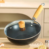 1pc Small Iron Pot, Traditional Chinese Wok, One Person Eating Uncoated Mini Non Stick Wok, Suitable For Gas Stoves And Stoves, Kitchen Utensils, And Kitchen Utensils