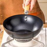 1pc Small Iron Pot, Traditional Chinese Wok, One Person Eating Uncoated Mini Non Stick Wok, Suitable For Gas Stoves And Stoves, Kitchen Utensils, And Kitchen Utensils