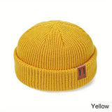 1PC Unisex Fashion Knitted Beanie Hat - Soft, Warm, Ribbed, Cuffed, Short, Fisherman, Docker Style - Perfect for Winter, Hip-hop, Skullies, Bonnet Lovers