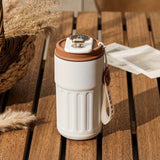For Smart Temperature Display Stainless Steel Coffee Mug - Double-Walled Insulated Travel Cup for Both Men & Women, Portable with Battery-Powered Feature