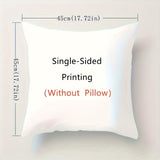 Set of 4 Festive Christmas Throw Pillow Covers - 17.5" x 17.5", Red & Green Plaid with Poinsettia Design, Zippered Polyester Cushion Cases for Living Room Decor (Inserts Not Included)