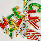Christmas Merry & Bright Balloon Banner Set - 3D Letter Foil Balloons for Party Decor, Candy Style Santa, Snowman, Reindeer - No Electricity Needed, Featherless, Christmas Holiday Decoration Supplies