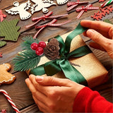 20pcs Christmas Berry Pine Cone Artificial Flowers Winter Christmas Decorations with Red Berries Pine Needles for Craft Table, Fireplace, Bar, Party, Holiday Decorations, and Essential Thanksgiving Christmas Decorations