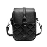 HULIANFU Popularan Station Xiaoxiangfeng Rhombus Chain Bag Women's  New Trendy Fashion Hot Style One Shoulder Crossbody Bag Mobile Phone Bag