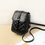 HULIANFU Popularan Station Xiaoxiangfeng Rhombus Chain Bag Women's  New Trendy Fashion Hot Style One Shoulder Crossbody Bag Mobile Phone Bag