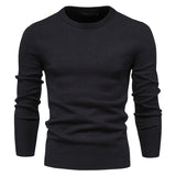 HULIANFU 2025 10-Color autumn and winter New Popular trade thickened sweater men's, crew neck slim-fitting men's sweater men's knitted sweater top