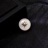 2025 magnet anti-light buckle magnet buckle brooch mother shell star collar simple fixed clothes shirt accessories