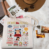 90s Christmas Movie-Inspired Canvas Tote Bag - Fashionable Shoulder Bag for Women, Perfect for Shopping & Holiday Gifts
