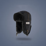 Winter Sports Bomber Hat Unisex - Polyester 100% Warm Earflap Pilot Cap with Buckle Closure, Lightweight, Non-Stretch, Knitted Craftsmanship, No Power Needed