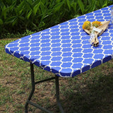 1pc Premium Stretch Polyester Tablecloth - Elastic, Washable, Spandex Fitted Cover for Round Highboy Tables - Perfect for Party, Wedding Decor, Cocktail Events, and Outdoor Gatherings