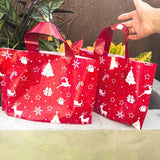 20/50pcs Christmas Theme Reusable Shopping Bags - Durable Plastic Gift Bags with Snowflake Design, Perfect for Gifts & Party Favors, Retail Store Fixed Equipment, for Holiday Celebrations / All Users, Festive Packaging Solutions