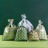 15pcs Christmas Gift Bag Set - Festive & Reusable, Assorted Styles with Drawstring Closure for Holiday Presents
