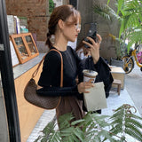HULIANFU Niche design bag women's  new trendy Internet celebrity printed armpit bag versatile ins shoulder baguette bag wholesale