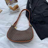 HULIANFU Niche design bag women's  new trendy Internet celebrity printed armpit bag versatile ins shoulder baguette bag wholesale