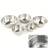 5pcs Stainless Steel Mixing Bowl Set With Measurements - Mirror Finish, Dishwasher Safe, Deep Sides For Salads & Kitchen Use