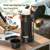 Stainless Steel Large Capacity Insulated Kettle For Outdoor Camping, Suitable For Both Men And Women, Ideal For Car Travel, Portable For Hot Water