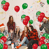 25-Piece Christmas Balloon Set with Confetti - Patriotic Themed Round Latex Balloons for Wedding, New Year, Graduation, Bridal Shower - Ideal for Indoor & Outdoor Holiday Decorations