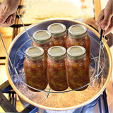 1pc 12-Inch Multipurpose Stainless Steel Canning Rack with Silicone Grip – Perfect for Mason Jars, Kitchen Organizer, Steam Canning & Pressure Canning